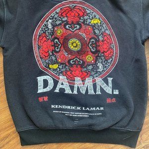 Kendrick Lamar Official DAMN. TDE Tour Vintage Merchandise Black Hoodie Sweater